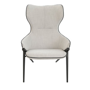 Gray fabric armchair