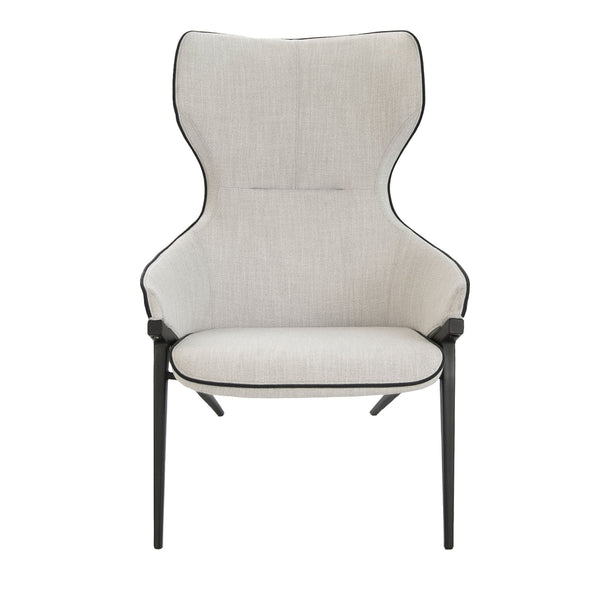 Gray fabric armchair
