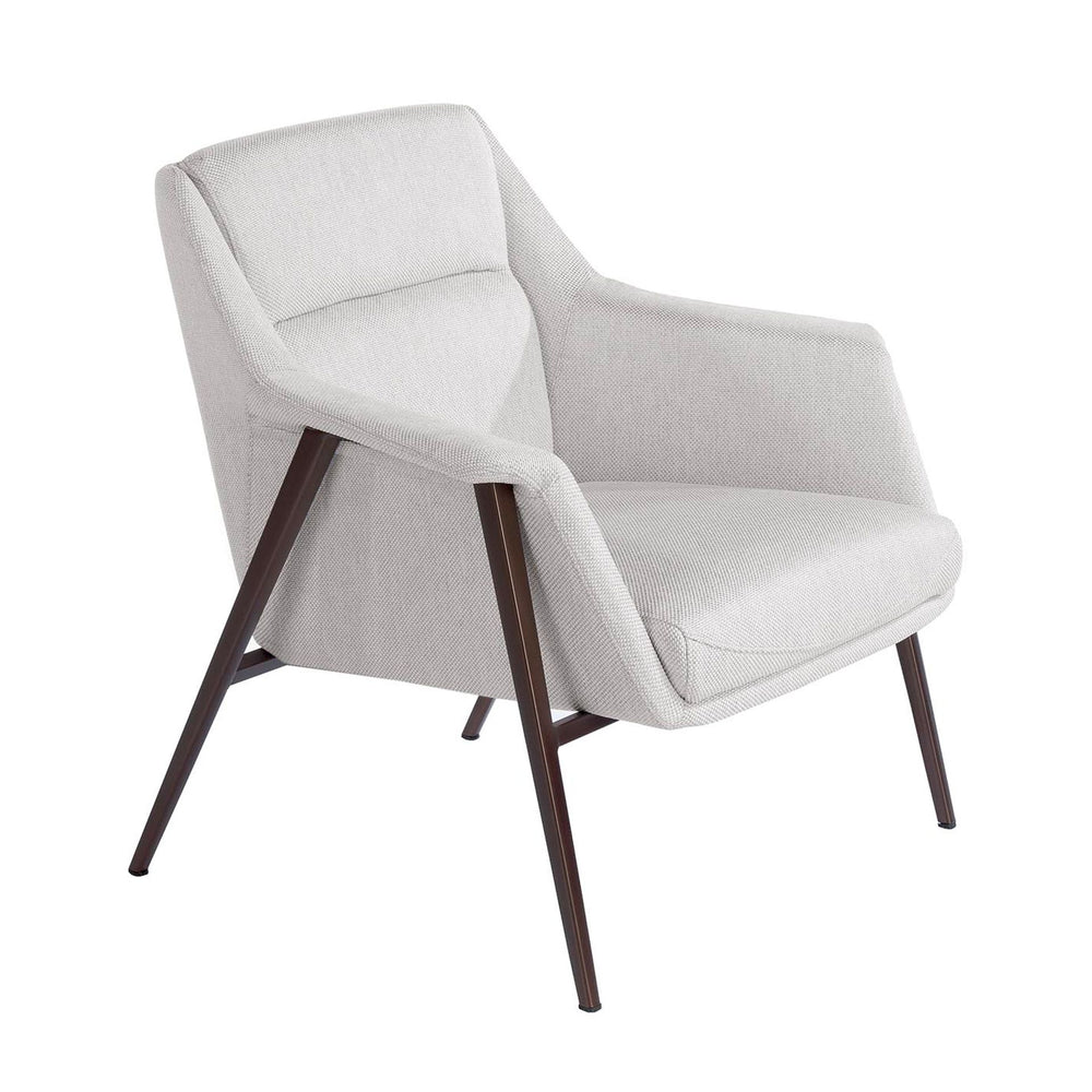 White fabric armchair