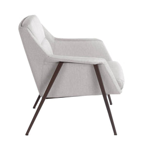 White fabric armchair
