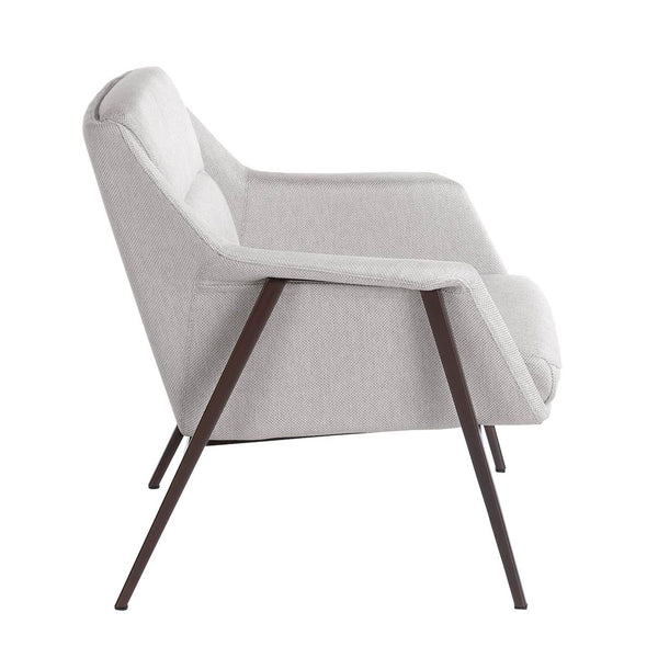 White fabric armchair