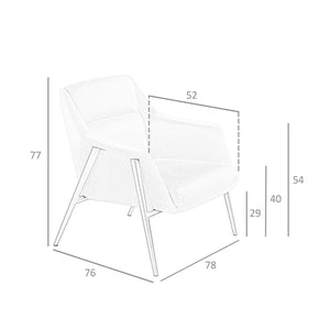 White fabric armchair
