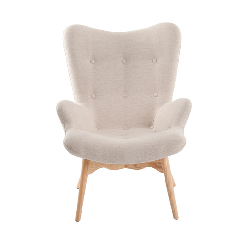 Beige fabric armchair