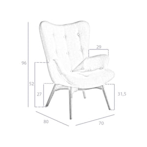 Beige fabric armchair
