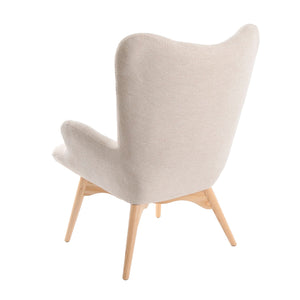 Beige fabric armchair