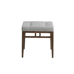Gray fabric bench
