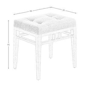 Gray fabric bench