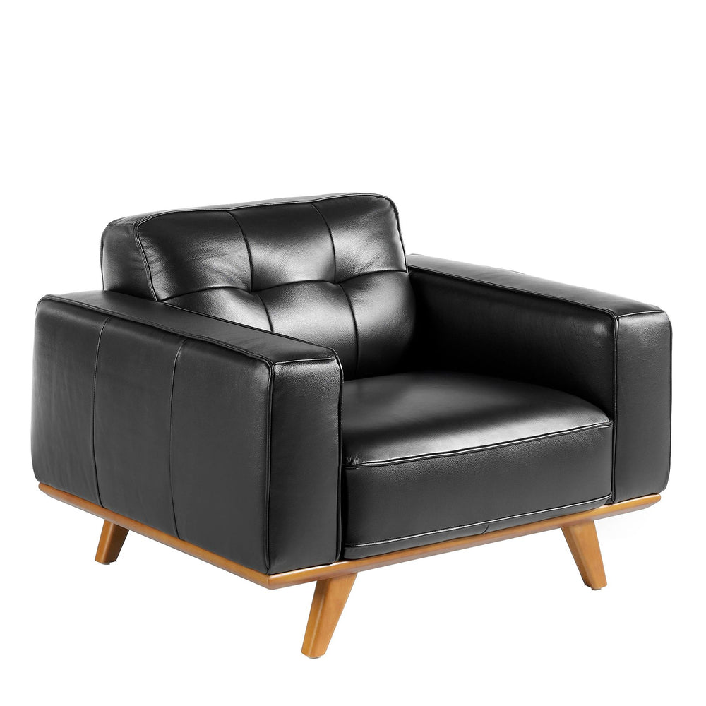 Chester armchair in black leather