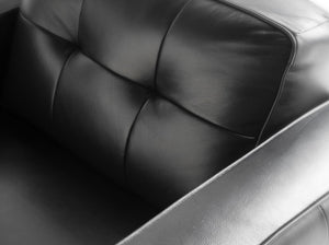 Chester armchair in black leather