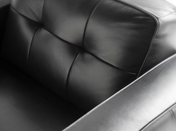 Chester armchair in black leather