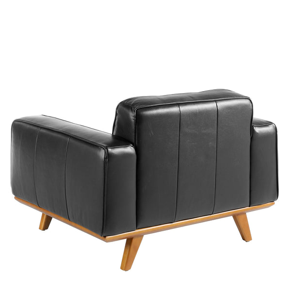 Chester armchair in black leather