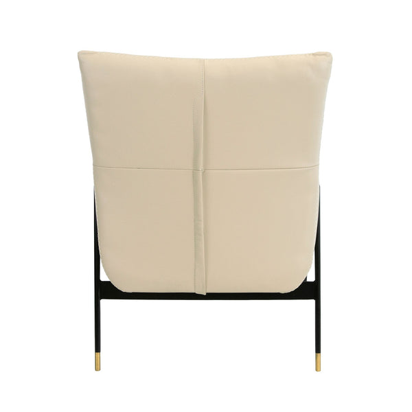 Pearl gray leather armchair