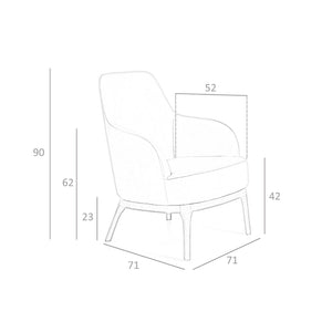Swivel armchair in Taupe gray eco-leather