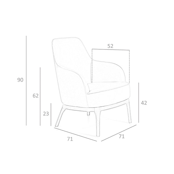 Swivel armchair in Taupe gray eco-leather