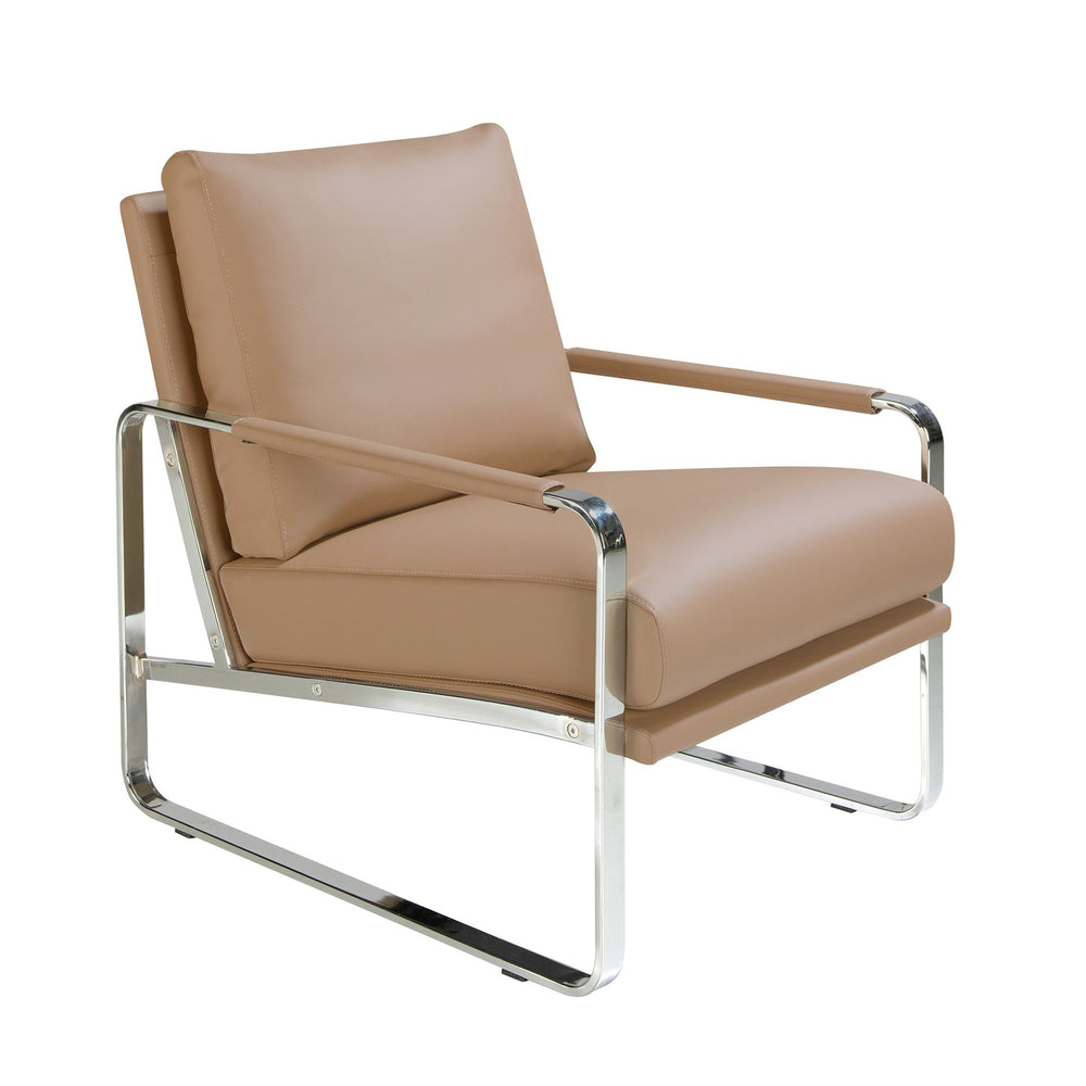 Armchair in ecological mink leather