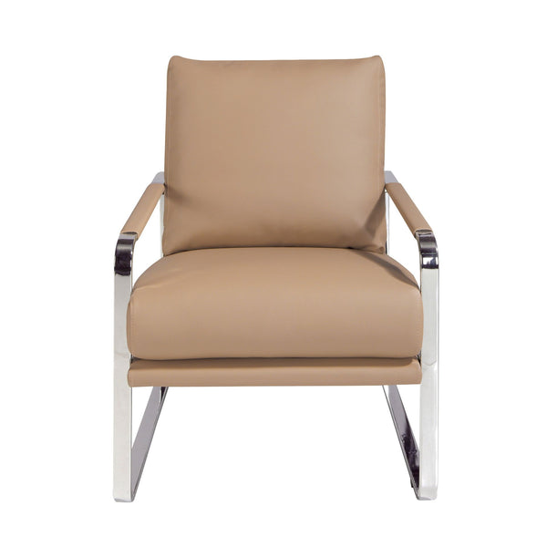 Armchair in ecological mink leather