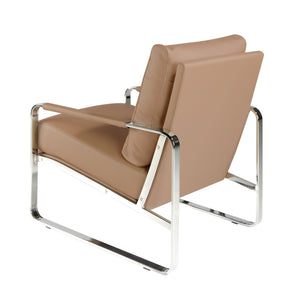 Armchair in ecological mink leather