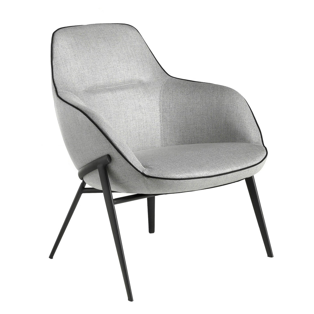 Gray fabric armchair