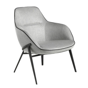 Gray fabric armchair