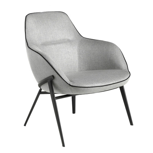Gray fabric armchair