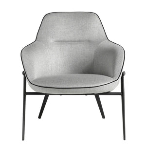 Gray fabric armchair