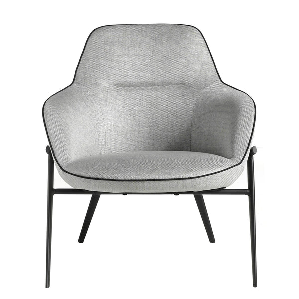 Gray fabric armchair