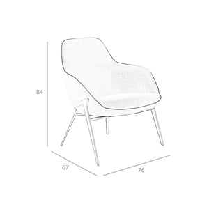 Gray fabric armchair