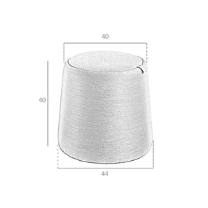 Gray fabric pouf