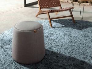 Gray fabric pouf