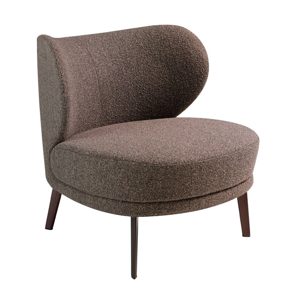 Brown fabric armchair