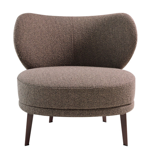 Brown fabric armchair