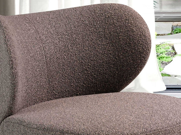 Brown fabric armchair