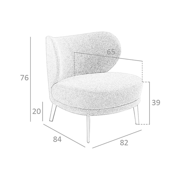 Brown fabric armchair