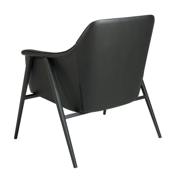 Swivel armchair in gray fabric and black eco-leather