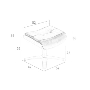 Sand leather ottoman