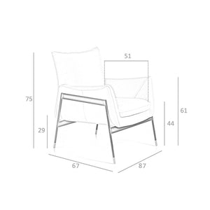 Brown leather armchair
