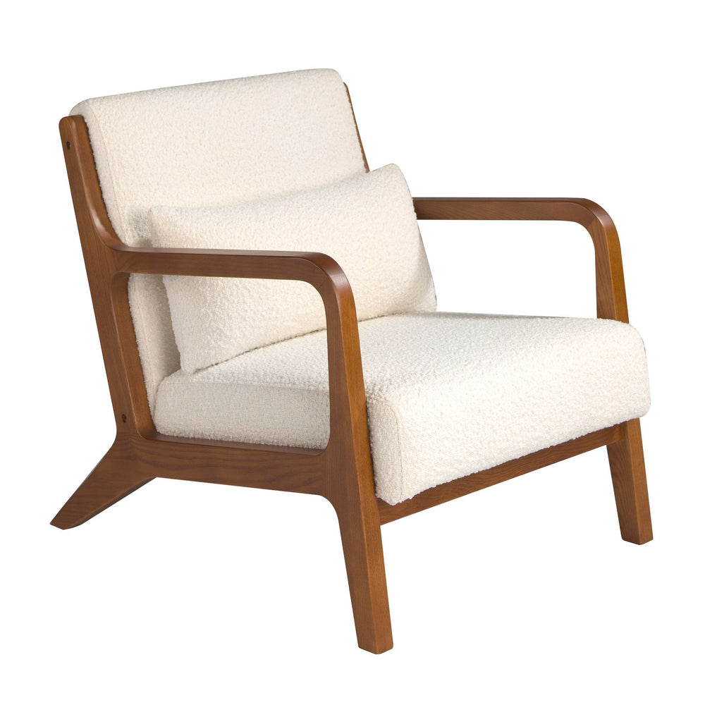 White fabric armchair