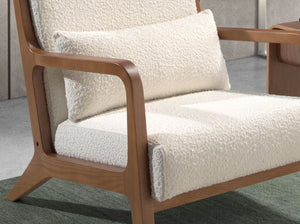 White fabric armchair