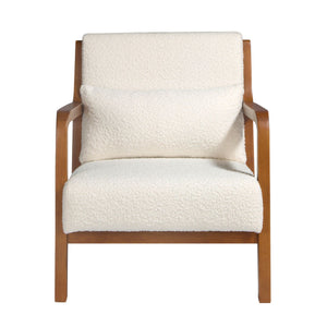 White fabric armchair