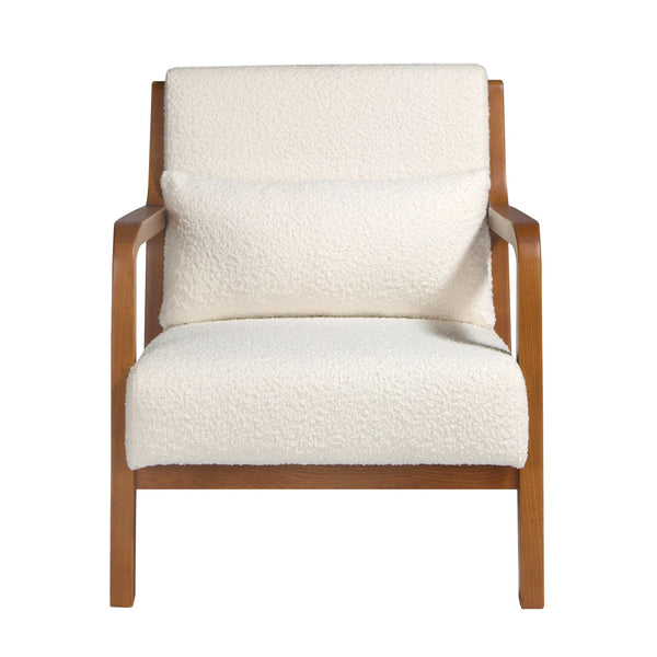 White fabric armchair