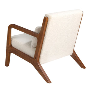 White fabric armchair