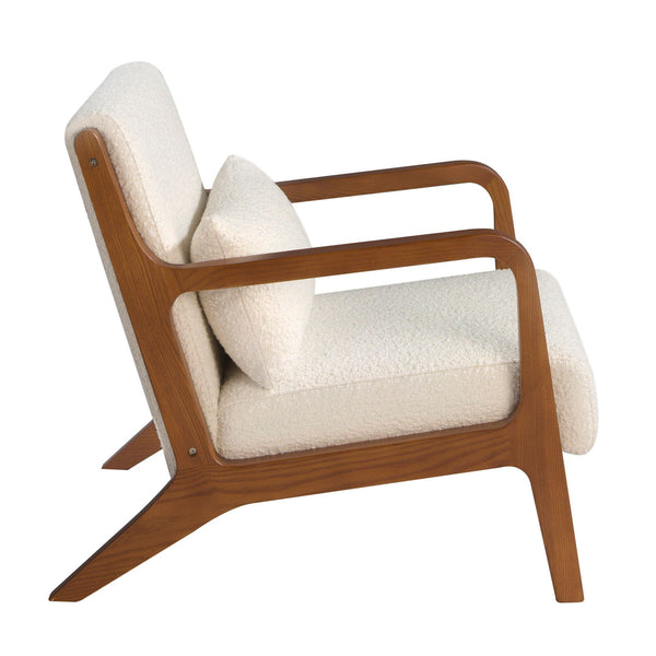 White fabric armchair
