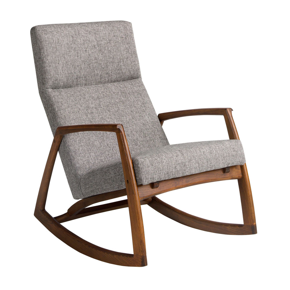 Rocking chair in gray fabric