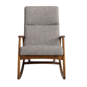 Rocking chair in gray fabric