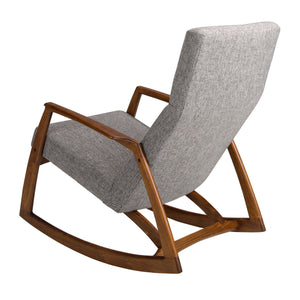 Rocking chair in gray fabric
