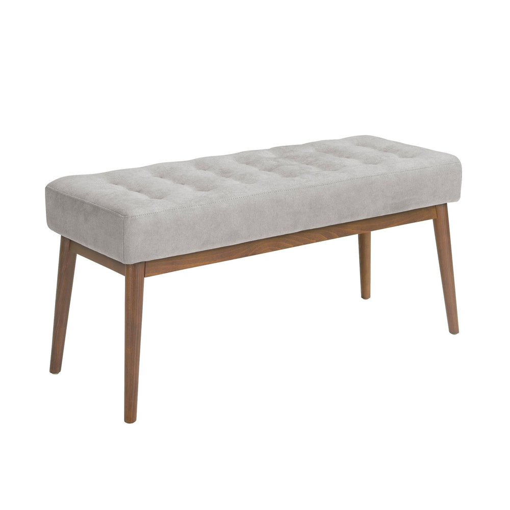 Dark gray fabric bench