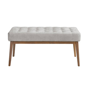 Dark gray fabric bench