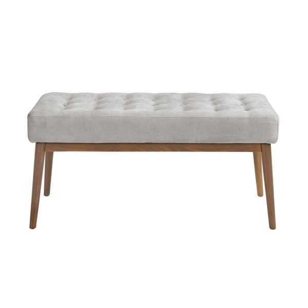 Dark gray fabric bench