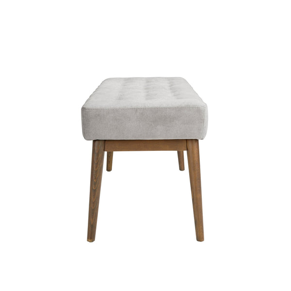 Dark gray fabric bench