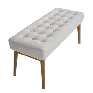 Dark gray fabric bench
